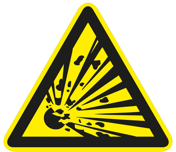 SW02 Warnzeichen "Warnung vor explosionsgefährlichen Stoffen"