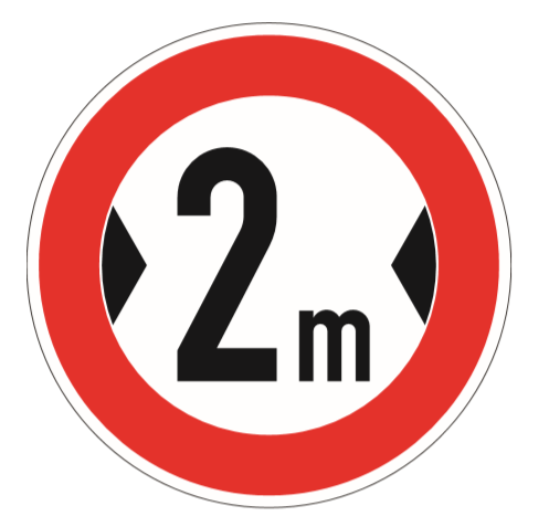 Verkehrszeichen "Verbot Fahrzeuge über eine bestimmte Breite"