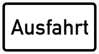 VB13 Hinweisschild "Ausfahrt"