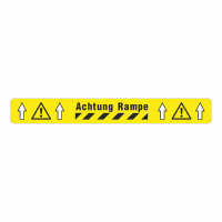 Bedruckte Bodenmarkierung "Achtung Rampe" BM-050