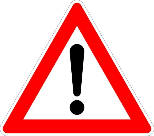 Verkehrszeichen "! Gefahrenstelle" (SL)