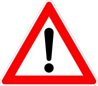 Verkehrszeichen "! Gefahrenstelle" (SL)