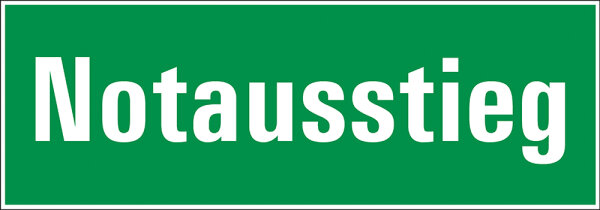 SR20 Rettungszeichen "Notausstieg"