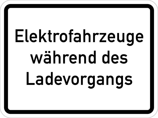 VB23 Hinweisschild "Elektrofahrzeuge während des Ladevorgangs"