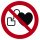 SV26 Verbotszeichen "Kein Zutritt für Personen mit Herzschrittmachern oder impl.Defibrillatoren"