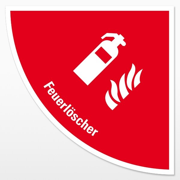 Feuerlöscher-Viertelkreis