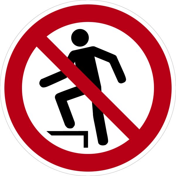 SV16 Verbotszeichen "Aufsteigen verboten" (praxisbewährt)