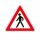 Verkehrszeichen "Achtung Fußgänger" rechts (SL)