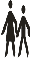 Symbol "Menschen" in weiß