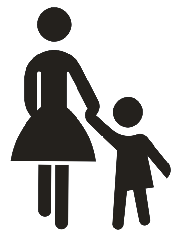 Symbol "Kinder 2" in weiß