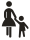 Symbol "Kinder 2" in weiß