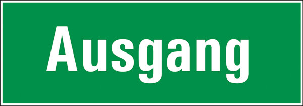 SR19 Rettungszeichen "Ausgang"