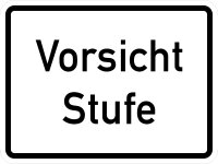 VB21 Hinweisschild "Vorsicht Stufe"