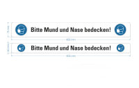 Warnband "Bitte Mund und Nase bedecken" (Streifen)