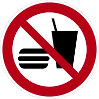 SV23 Verbotszeichen &quot;Essen und Trinken verboten&quot;