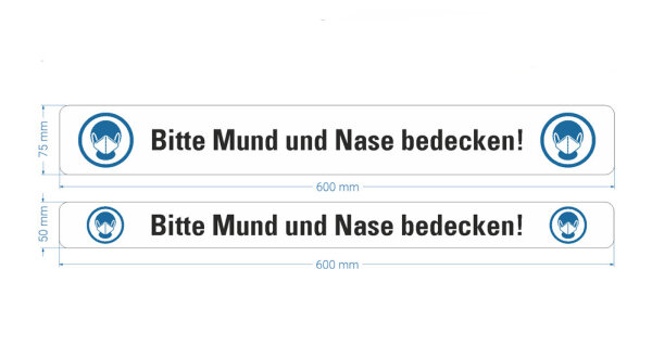 Warnband "Bitte Mund und Nase bedecken", Stücke