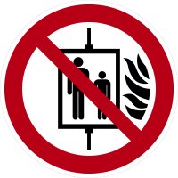 SV32 Verbotszeichen "Aufzug im Brandfall nicht...