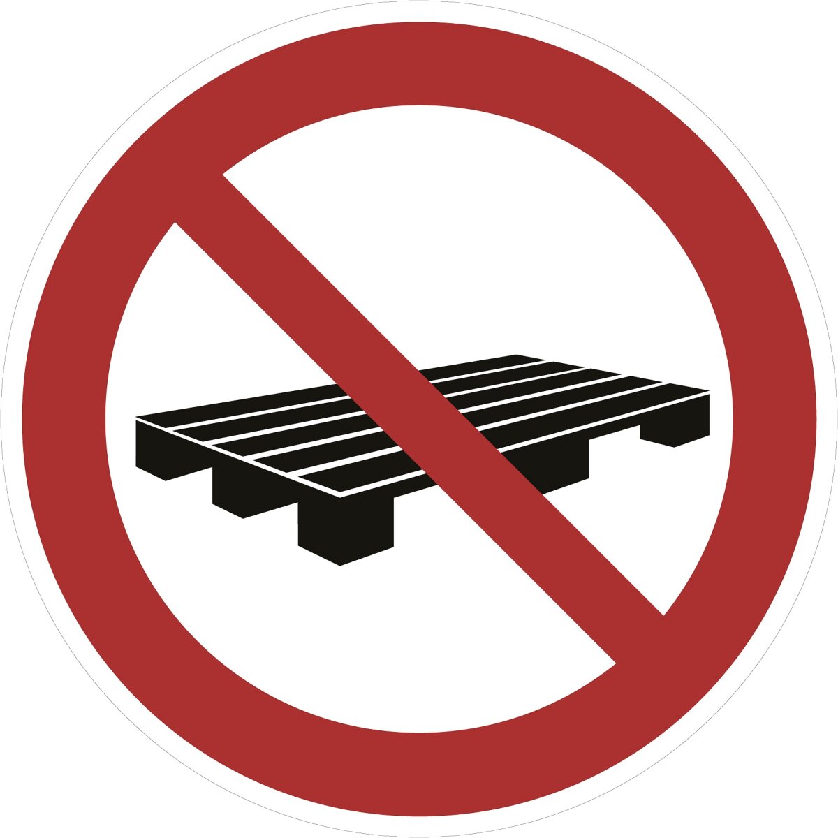 SV28 Verbotszeichen "Paletten abstellen verboten (praxisbewährt)", 1,