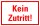 HZ05 Hinweisschild "Kein Zutritt"