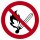SV05 Verbotszeichen "Keine offene Flamme; Feuer, offene Zündquellen und Rauchen verboten" selbstklebende Folie, 75 mm
