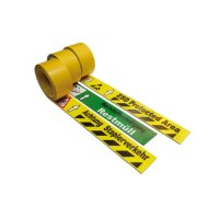 Widerstandsfähiges Warnmarkierungsband bedruckt "Text nach Wunsch" BM-110, 50 mm x 5 m
