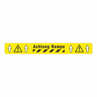 Bedruckte Bodenmarkierung "Achtung Rampe" BM-050-6, 50 mm antirutsch 600mm