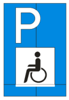 Sonderzeichen "Behindertenparkplatz"