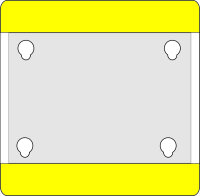 Bodenschild DIN A5 orange geschlossen