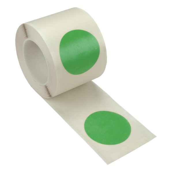 Bodenmarkierungs-Punkte - PVC, grün, 75 mm x 25 m