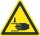 SW24 Warnzeichen "Warnung vor Handverletzungen" selbstklebende Folie, 100 mm