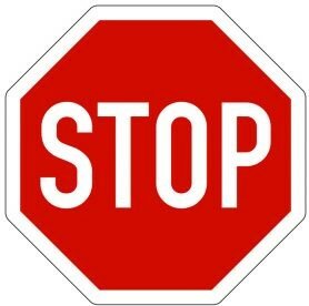 Verkehrszeichen "STOP" Hart-PVC, 400 mm