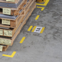 Bodenschild 1/3 DIN A4 orange offen