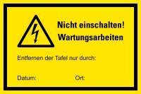 HM03 Hinweisschild "Wartungsarbeiten mit...