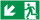 SR45 Rettungszeichen "Rettungsweg links abwärts" selbstklebende Folie nachl. 150x300 mm