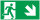 SR46 Rettungszeichen "Rettungsweg rechts abwärts" 150x300 mm PVC nachl.