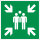 SR08 Rettungszeichen "Rettungsweg Sammelstelle" selbstklebende Folie 200x200 mm