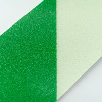 Nachleuchtendes Warnmarkierungsband schraffiert, grün, PVC antirutsch, 50 mm