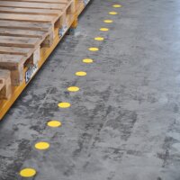 Bodenmarkierungs-Punkte - PVC, gelb, 50 mm x 25 m