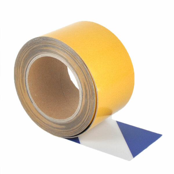 Bodenmarkierungsband PVC strapazierfähig BM-050, blau/weiß, 50 mm x 10 m