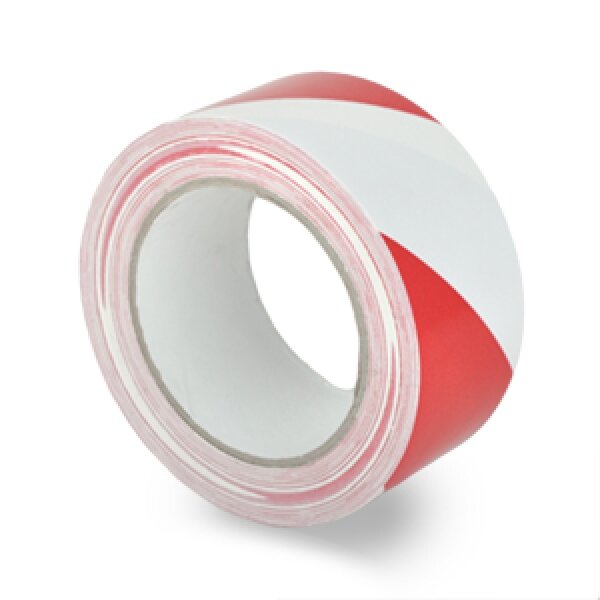 Bodenmarkierungsband standard BM-016, rot/weiß, 50 mm x 33 m