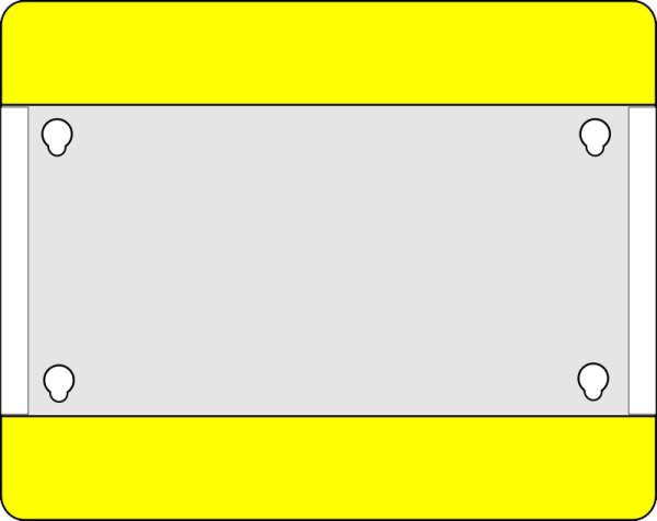 Bodenschild 1/3 DIN A4 gelb geschlossen
