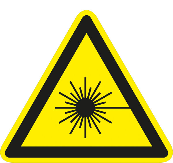 SW04 Warnzeichen "Warnung vor Laserstrahl" Aluverbund, 200 mm