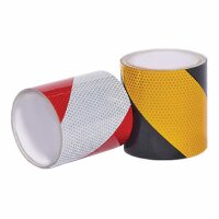 Reflektierendes Warnmarkierungsband BM-040, rot/weiß, 50 mm x 5 m, Commercial Grade* linkweisend