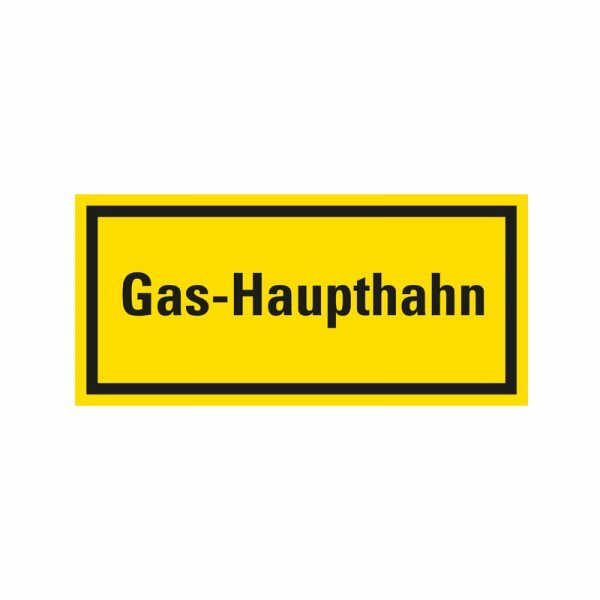 HG04 Hinweisschild "Gas-Hauptbahn" Hartschaum 200x300 mm