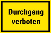 HZ03 Hinweisschild "Durchgang verboten"...