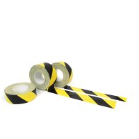 High Professional Gaffer-Tape, glänzend PE-beschichtet BM-029-1, gelb/schwarz, linksweisend, 75 mm x 50 m