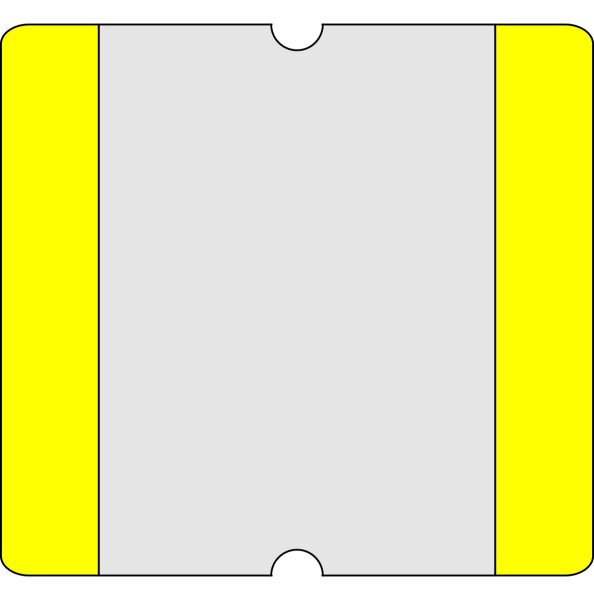 Bodenschild DIN A5 gelb offen