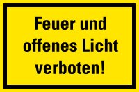 HG01 Hinweisschild "Feuer und offenes Licht...