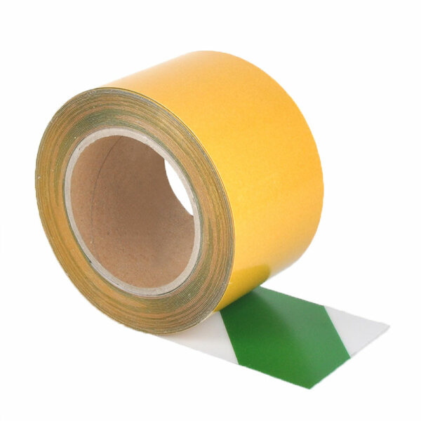 Bodenmarkierungsband PVC strapazierfähig BM-050, grün/weiß, 50 mm x 25 m