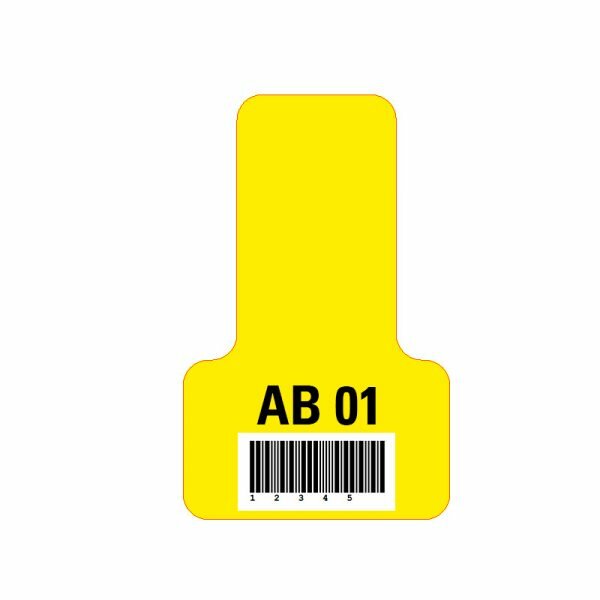 Individuell Bedruckte Stellplatzmarkierung BM-071, T-Stück, gelb, 75 mm